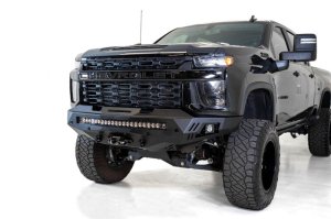 Chevrolet Silverado 2500 Bumper - Front - Addictive Desert Designs - Stealth Fighter - Hammer Black with Satin Black Panels - `20-`27 Chevrolet Silverado 2500 Bumper - Front - Addictive Desert Designs - Stealth Fighter - Hammer Black with Satin Black Panels - `20-`27
